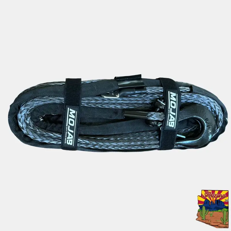Mojab Off-Road 3/8" X 85' Synthetic Winch Rope With Removeable Forged Winch Hook 2