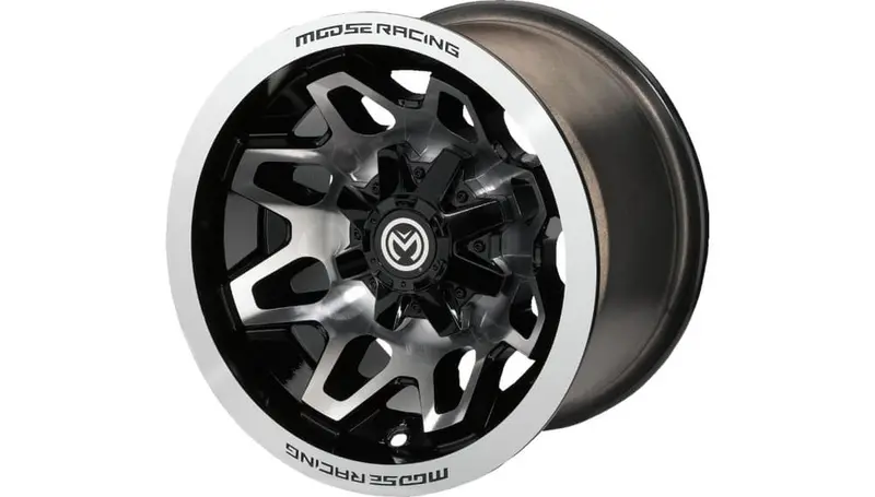 Moose Utility '23 Polaris General Xp 4 1000 Black Machined Front/Rear 416X Standard Lip Wheel 1
