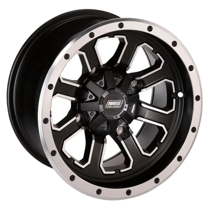 Moose Utility 548X Beadlock Wheel - Matte Black/Machined 1