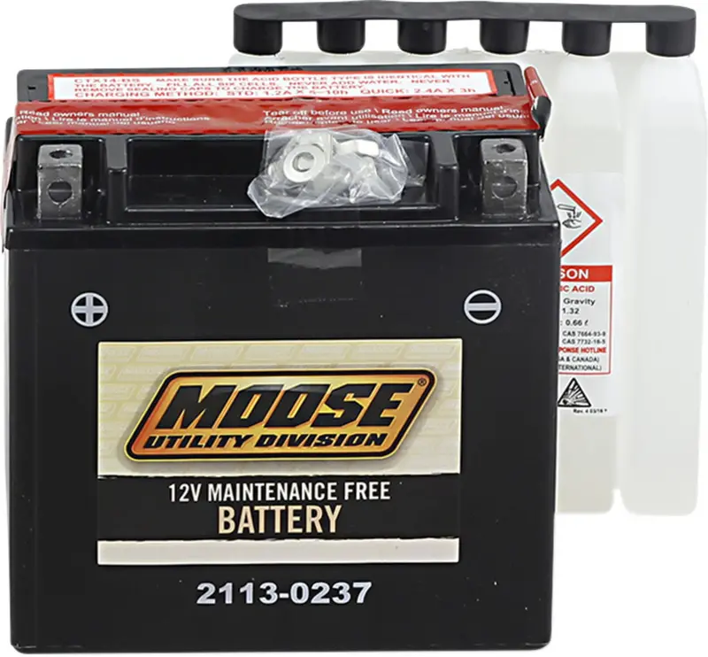Moose Utility Agm Maintenance Free Battery - Ytx14-Bs 1
