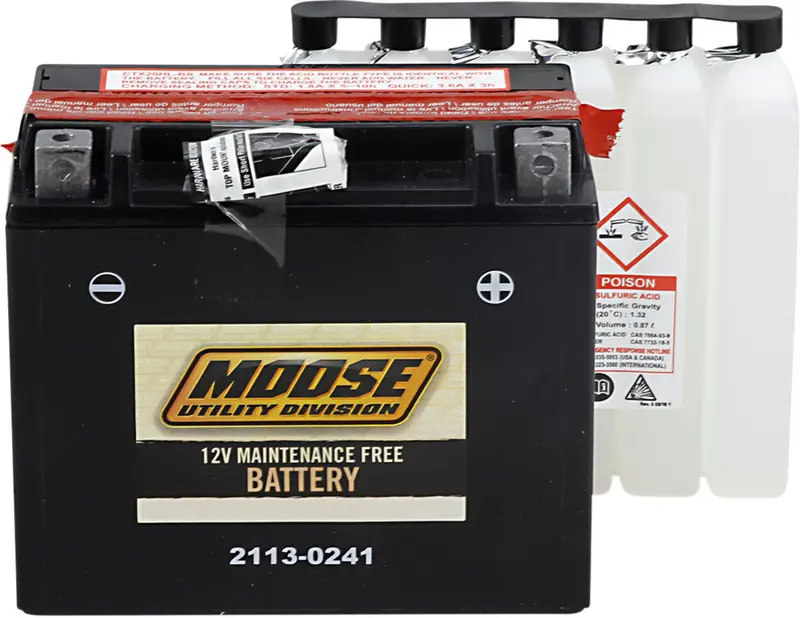 Moose Utility Agm Maintenance Free Battery -  Ytx20hl-Bs 1