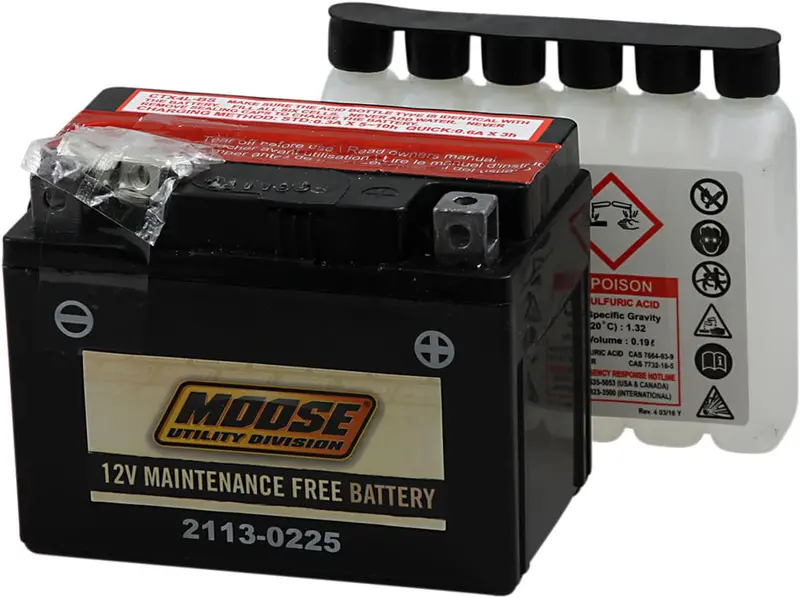 Moose Utility Agm Maintenance Free Battery - Ytx4l-Bs 1