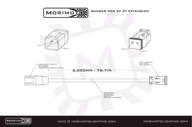 Morimoto Off Road Harnesses Dt-Extension 5