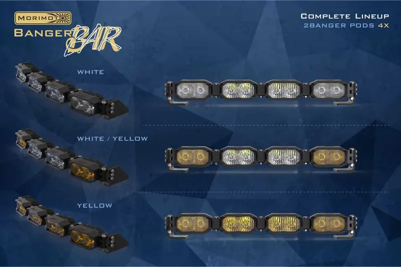 Morimoto Single Row Banger Bar Off Road Led Bar Light - 4 Pod / 16” 8