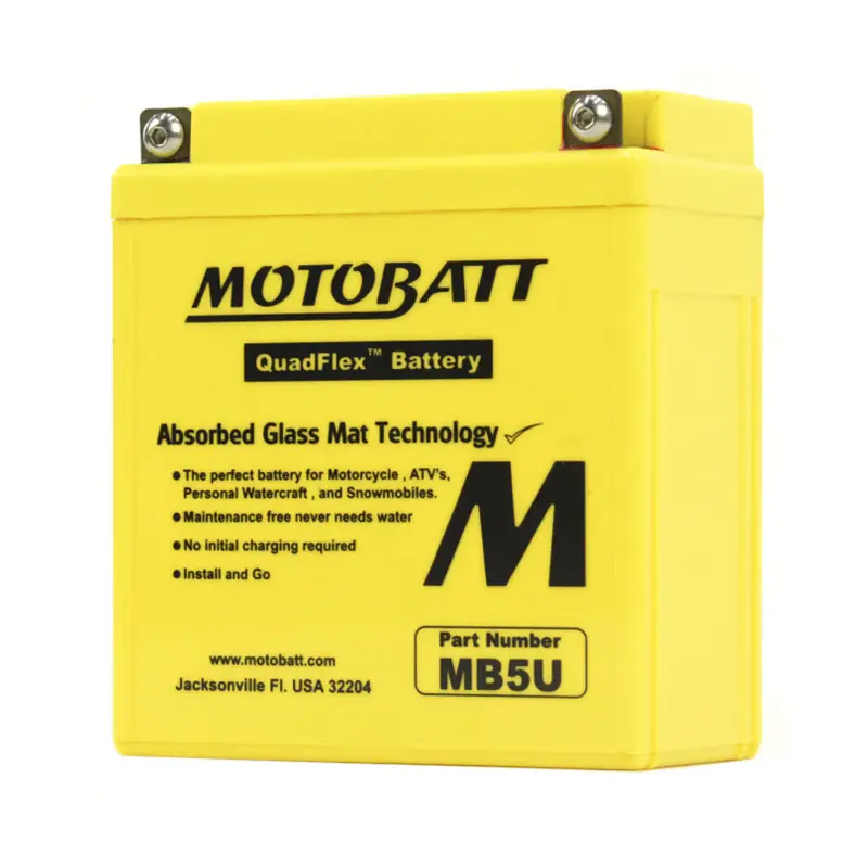 Motobatt 12V Agm Battery - Mb5u 1