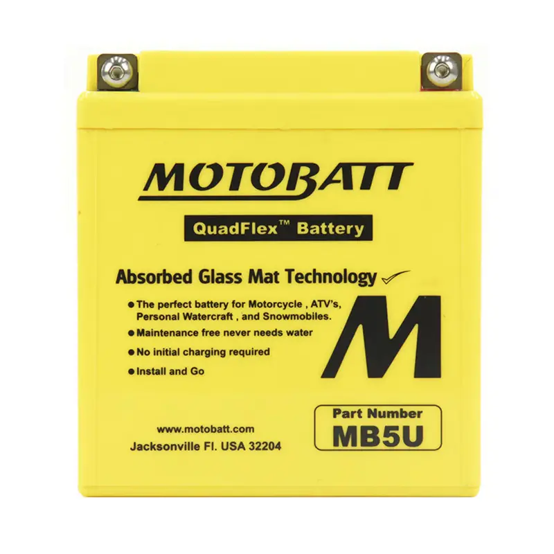 Motobatt 12V Agm Battery - Mb5u 2