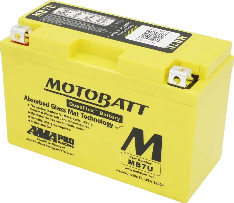 Motobatt 12V Agm Battery - Mb7u 1