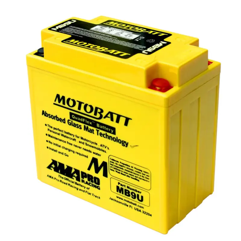Motobatt 12V Agm Battery - Mb9u 1