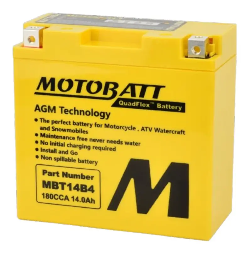 Motobatt 12V Agm Battery - Mbt14b4 1