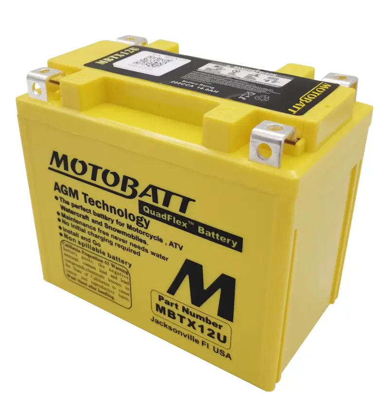Motobatt 12V Agm Battery - Mbtx12u 1