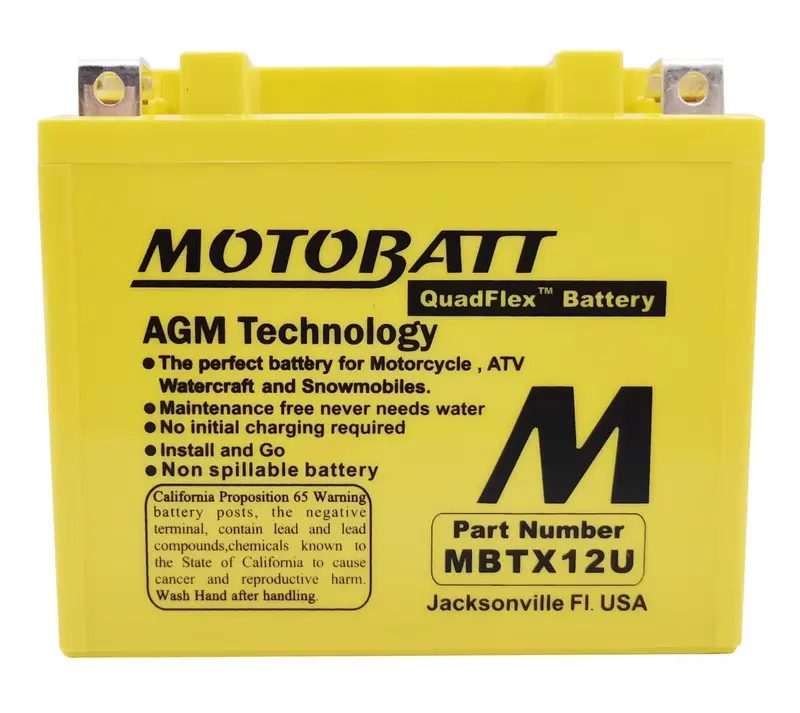 Motobatt 12V Agm Battery - Mbtx12u 2
