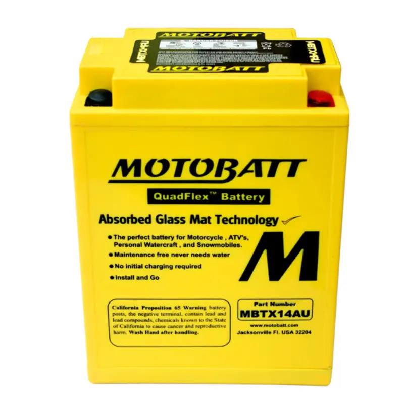 Motobatt 12V Agm Battery - Mbtx14au 2