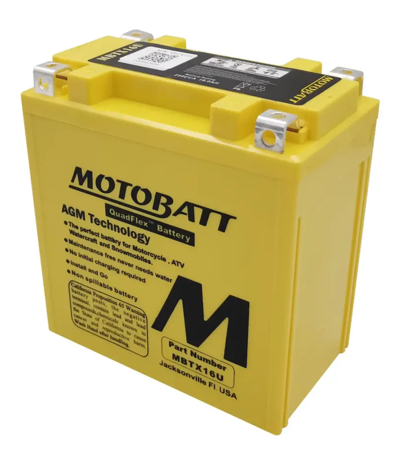 Motobatt 12V Agm Battery - Mbtx16u 1