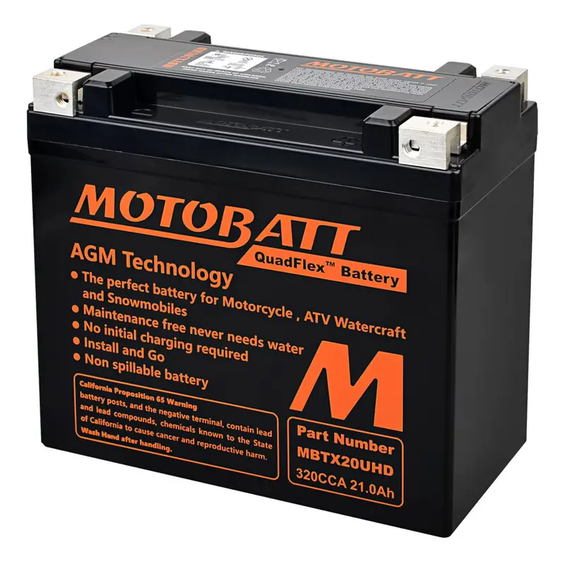 Motobatt 12V Agm Battery - Mbtx20uhd 1