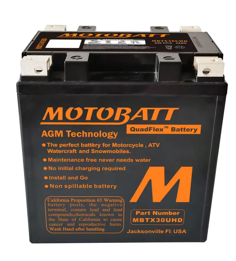 Motobatt 12V Agm Battery - Mbtx30uhd 2