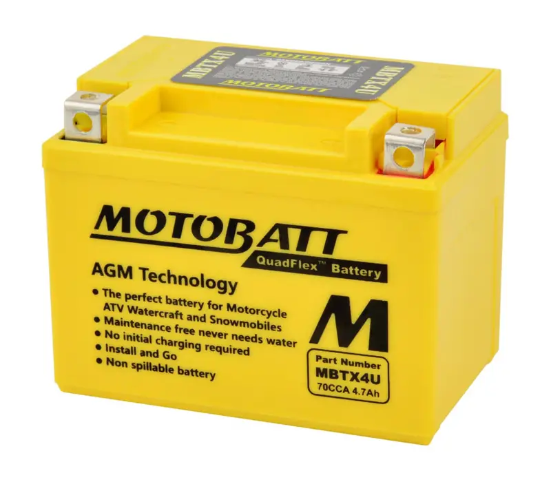 Motobatt 12V Agm Battery - Mbtx4u 1
