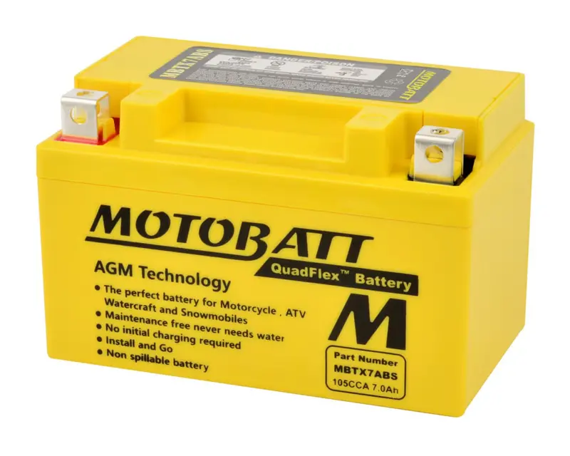 Motobatt 12V Agm Battery - Mbtx7abs 1