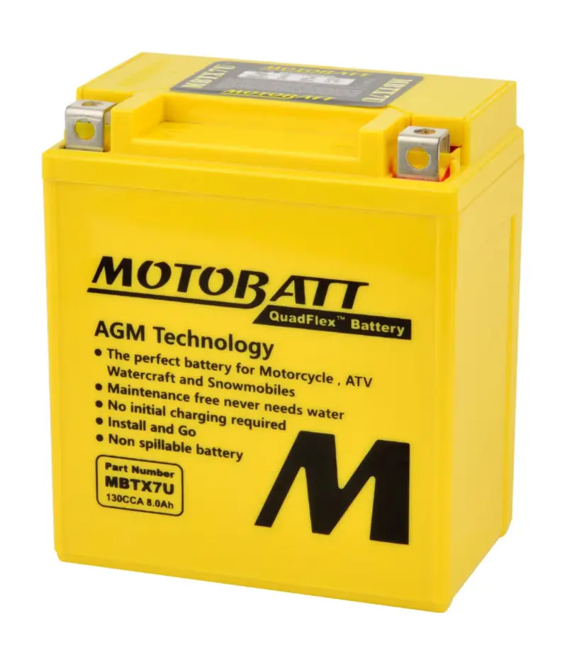 Motobatt 12V Agm Battery - Mbtx7u 1
