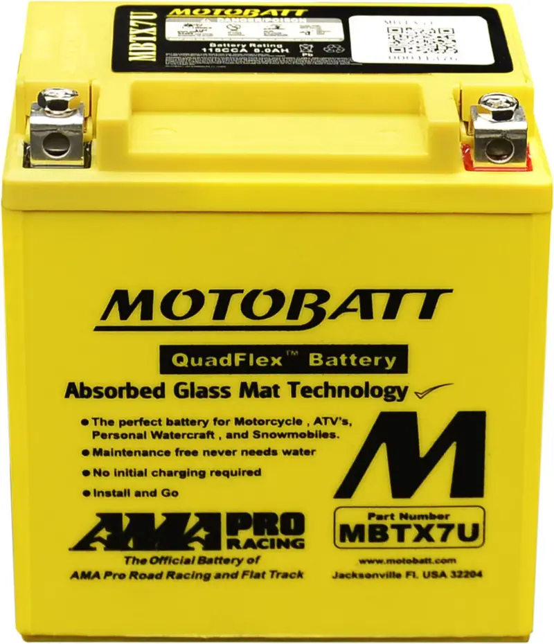 Motobatt 12V Agm Battery - Mbtx7u 2