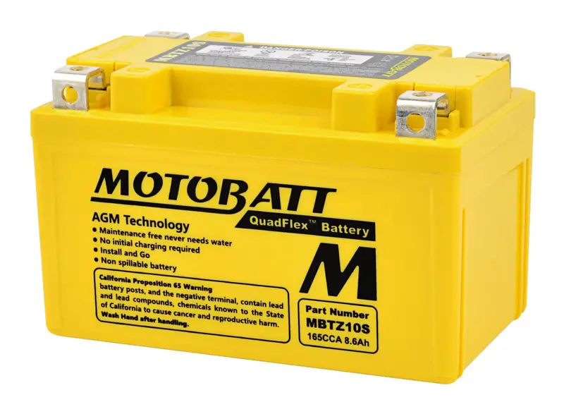 Motobatt 12V Agm Battery - Mbtz10s 1