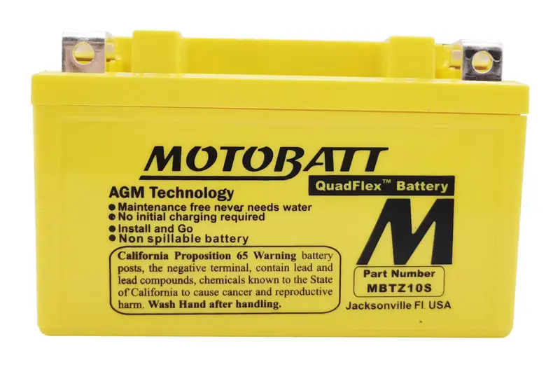 Motobatt 12V Agm Battery - Mbtz10s 2