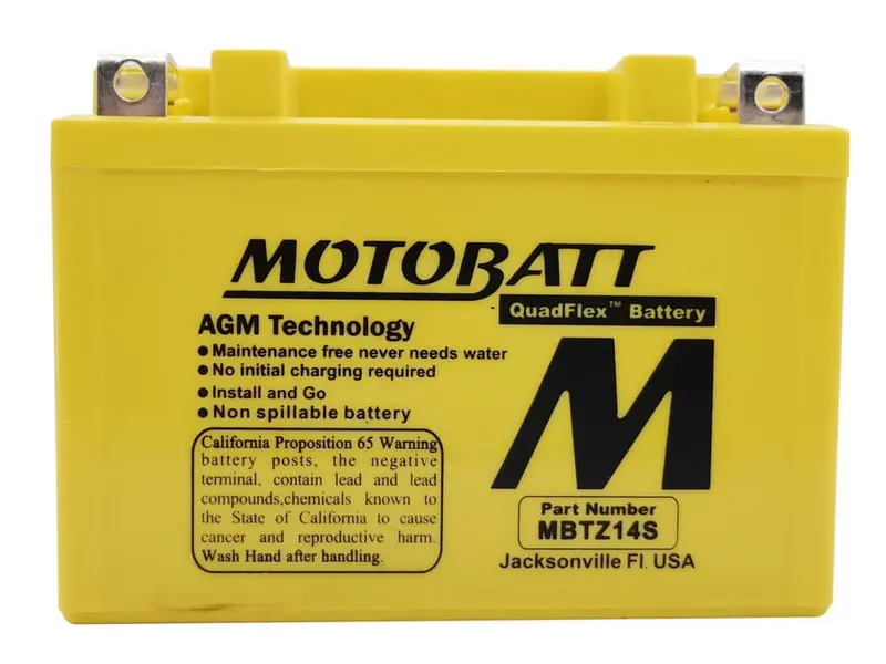 Motobatt 12V Agm Battery - Mbtz14s 1