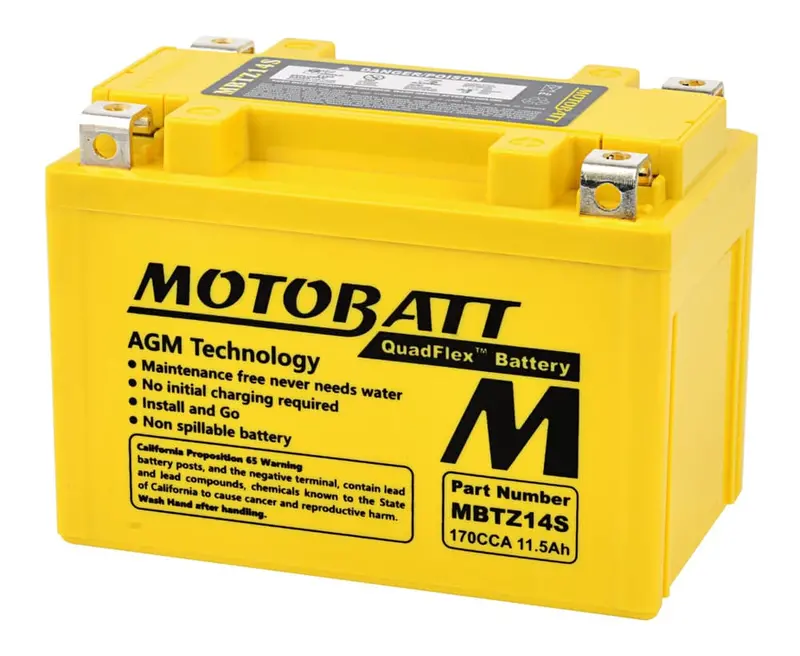 Motobatt 12V Agm Battery - Mbtz14s 2