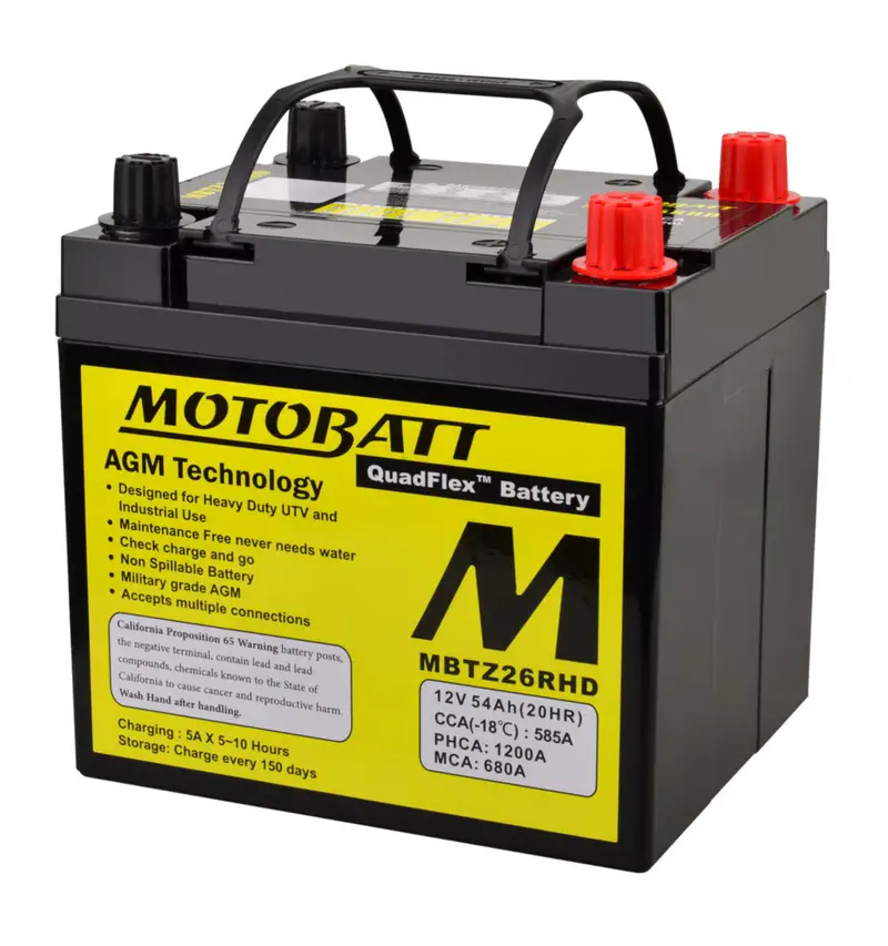 Motobatt 12V Agm Battery - Mbtz26rhd 2