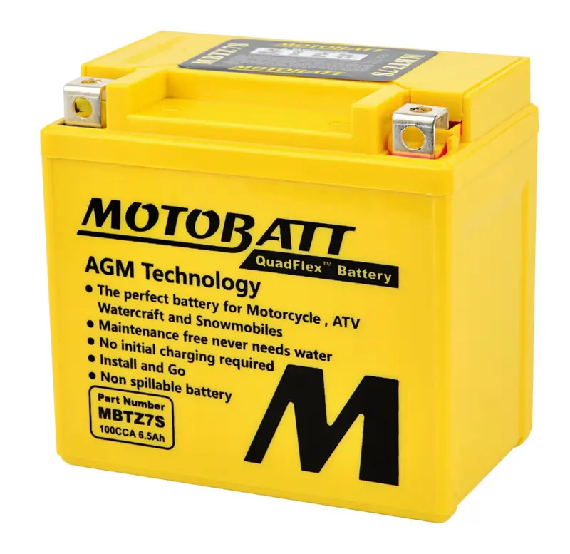 Motobatt 12V Agm Battery - Mbtz7s 1