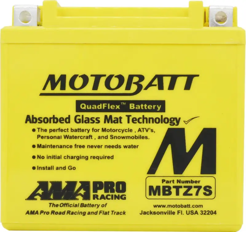 Motobatt 12V Agm Battery - Mbtz7s 2