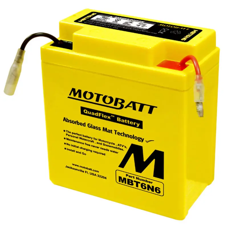 Motobatt 6V Agm Battery - Mbt6n6 1