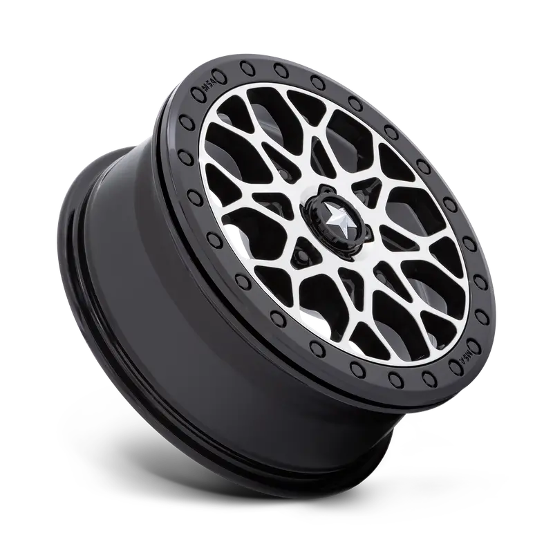 Msa M48 Portal Beadlock - Gloss Black Machined W/ Gloss Black Ring 2
