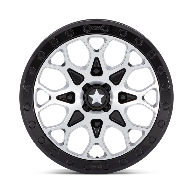 Msa M48 Portal Beadlock - Gloss Black Machined W/ Gloss Black Ring 3