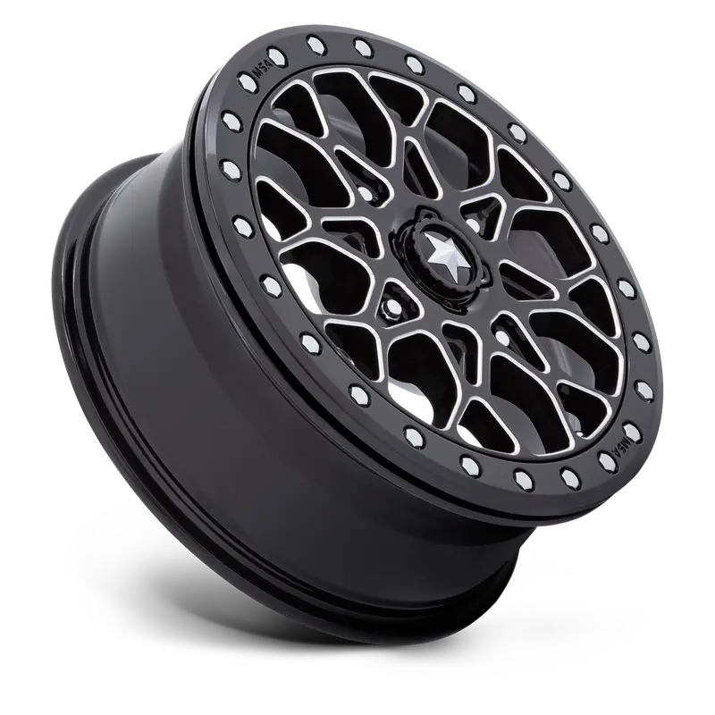 Msa M48 Portal Beadlock - Gloss Black Milled W/ Gloss Black Ring 2