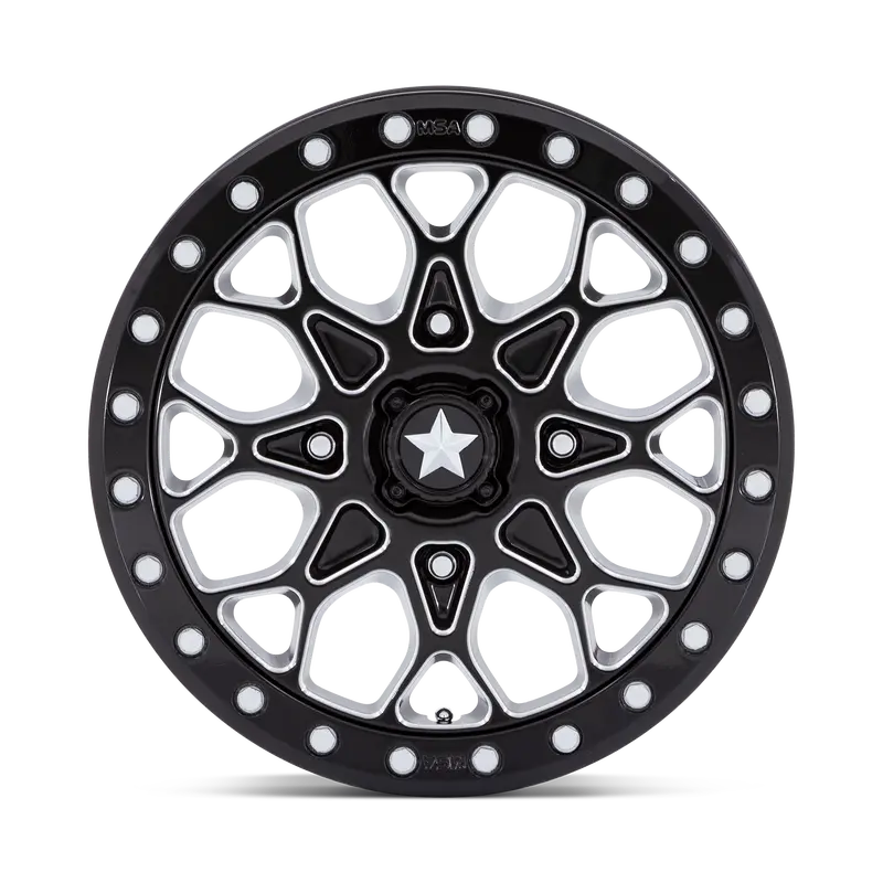 Msa M48 Portal Beadlock - Gloss Black Milled W/ Gloss Black Ring 3