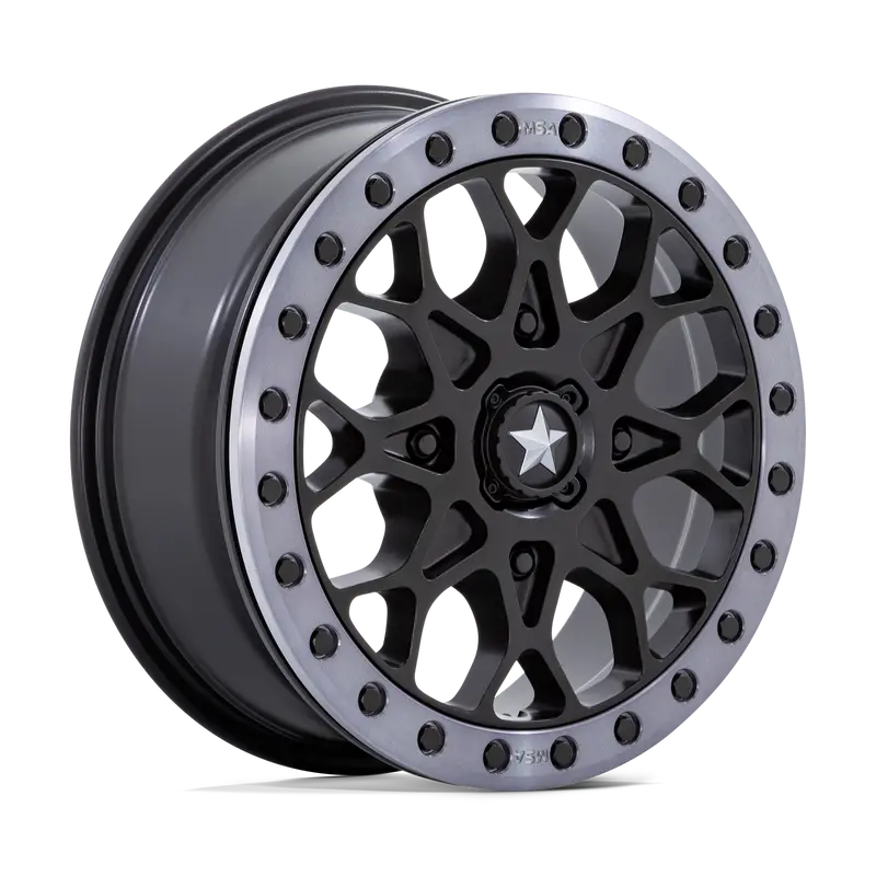 Msa M48 Portal Beadlock - Satin Black W/ Gray Tint Ring 1