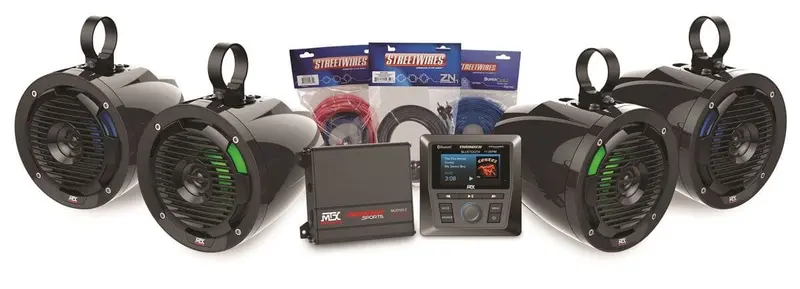 Mtx Audio Bluetooth Media Controller Package With Amplifier & 4 Roll Cage Speaker 1