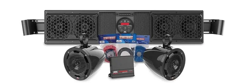 Mtx Audio Can-Am Maverick Bluetooth Overhead Audio Sound Bar With 2-Channel Amplifier & 2 Roll Cage Speaker System 1