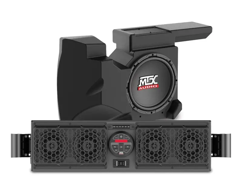 Mtx Audio Polaris Rzr 900/Xp 1000 Bluetooth Overhead Audio System & Amplified Subwoofer 1