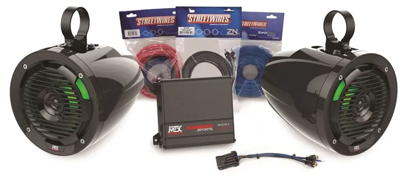 Mtx Audio Polaris Universal Audio Package With Amplifier & 2 Roll Cage Speakers 1
