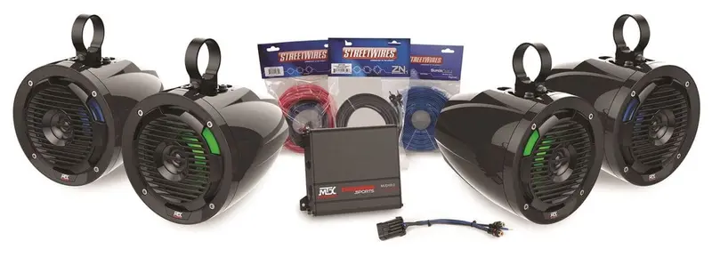 Mtx Audio Polaris Universal Audio Package With Amplifier & 4 Roll Cage Speakers 1
