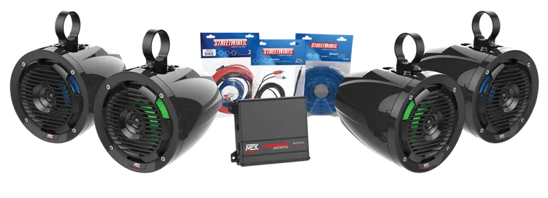 Mtx Audio Universal Audio Package With Amplifier & 4 Roll Cage Speakers 1
