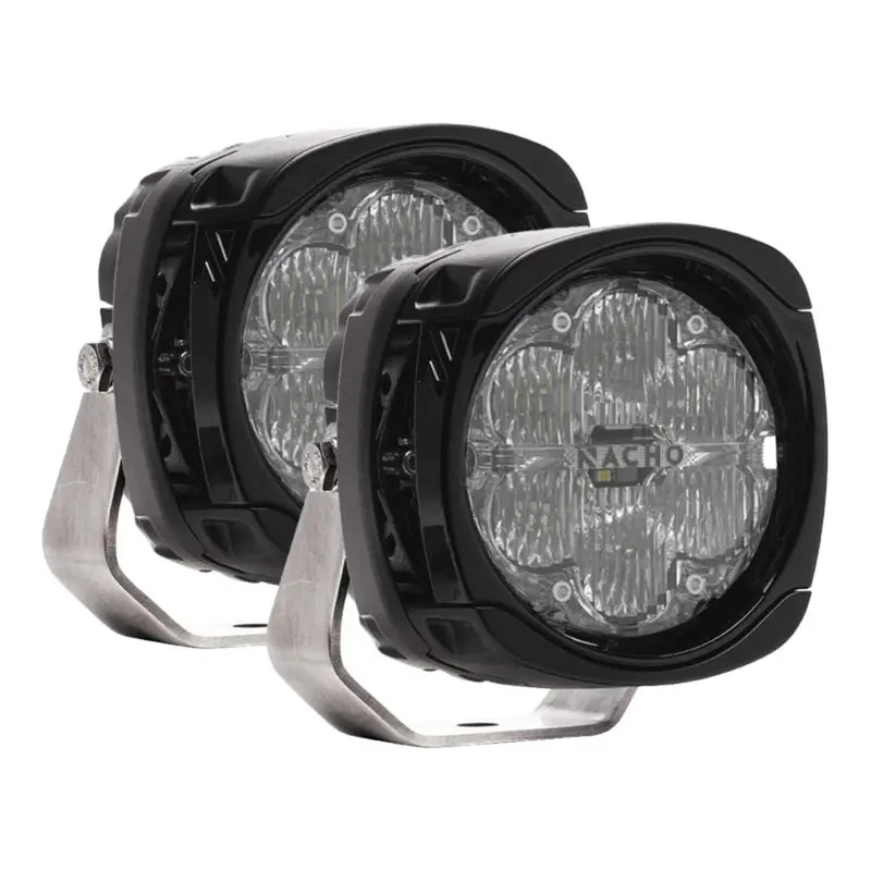 Nacho Offroad Lighting 4" Quatro Flood Beam Pattern - Pair 1
