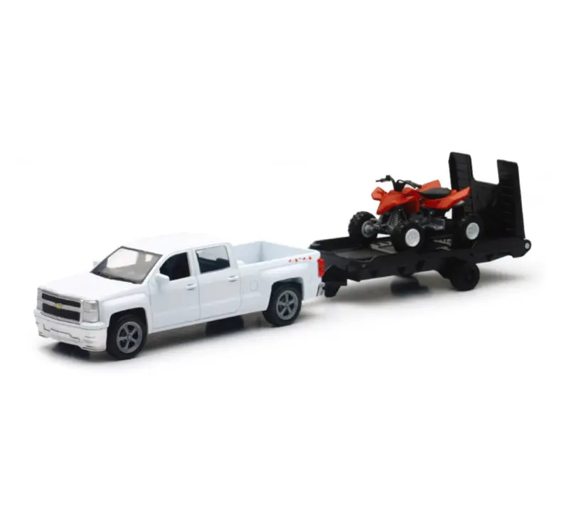 New Ray Toys 1:43 Scale Chevrolet Silverado Pick Up W/ Atv 1