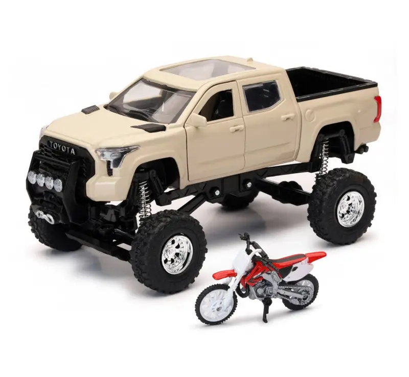 New Ray Toys Toyota Tundra Off Road Pick Up W/ Honda Dirt Bike 1