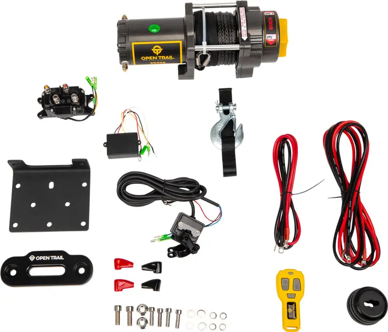 Open Trail 3500Lb Synthetic Rope Winch 1