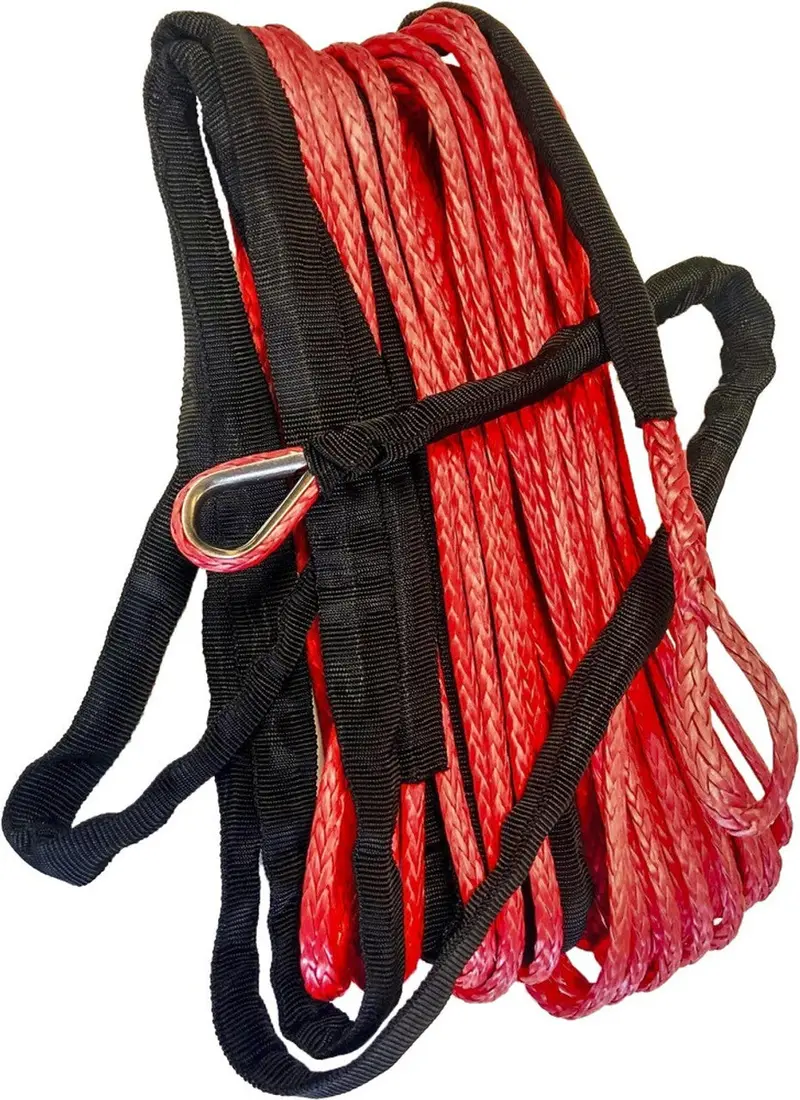 Open Trail Synthetic Winch Rope - Red - 1/4" X 50 Ft 1