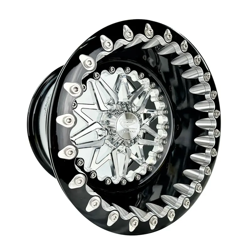 Packard Performance Wishbone Ff Forged Polished Beadlock Wheel (5 Lug) - Silver 1