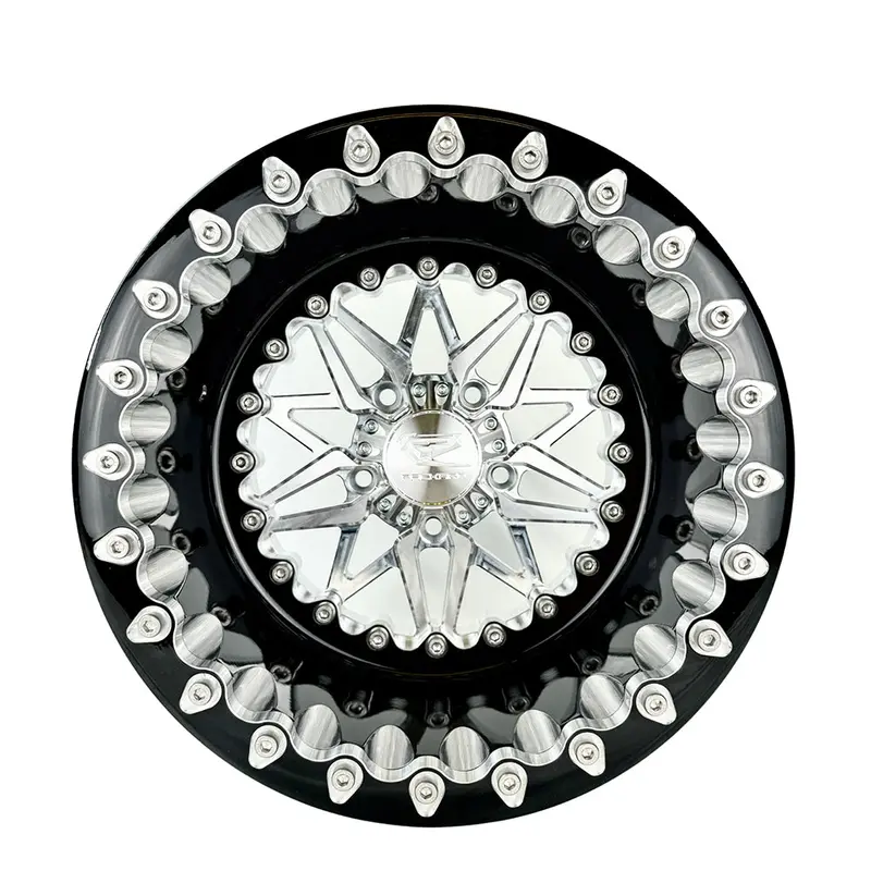 Packard Performance Wishbone Ff Forged Polished Beadlock Wheel (5 Lug) - Silver 2