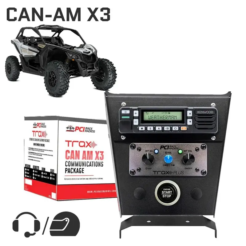 Pci Race Radios Can-Am Maverick X3 Trax Stereo Complete Communications Package 1